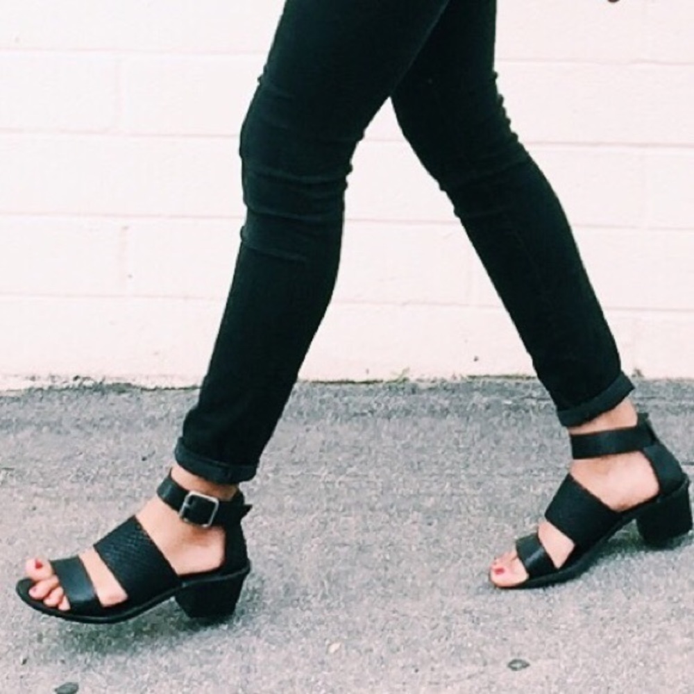 Madewell Black Block-Heeled Sandals